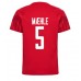 Danmark Joakim Maehle #5 Hemma matchtröja VM 2022 Kortärmad Billigt
